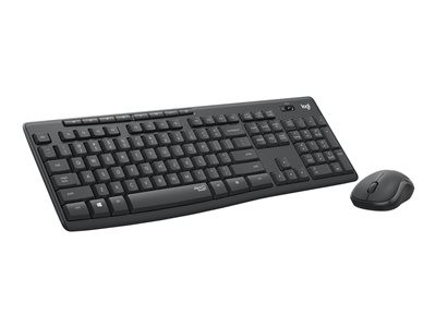 Logitech MK295 Silent - Klávesnice a sada myši - bezdrátový - 2.4 GHz - portugalská - grafit, 920-009870