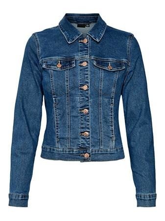 Vero Moda Dámská džínová bunda VMLUNA 10279492 Medium Blue Denim XS