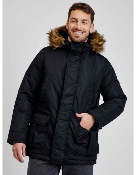 Zimní bunda s kapucí Černá