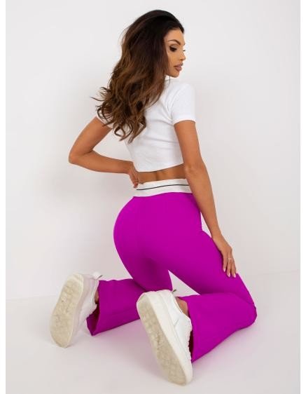Dámské kalhoty s širokými nohavicemi IMRICHA fialové
