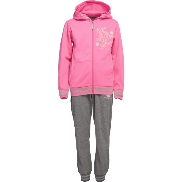 Lewro YAMI Dívčí tepláková souprava, šedá, velikost 140-146