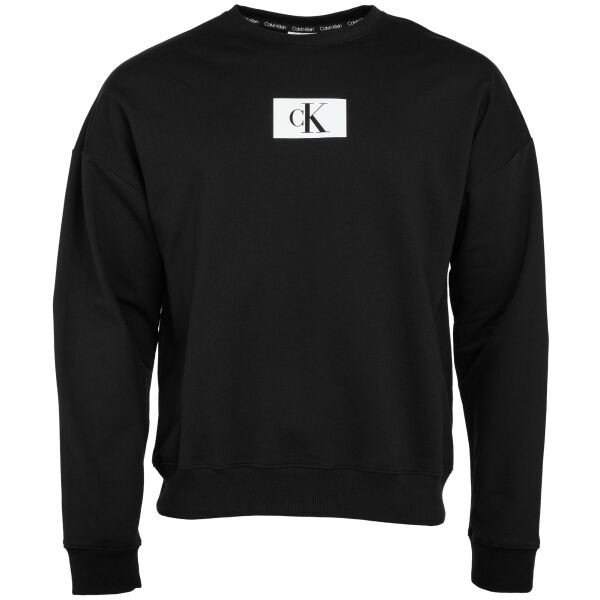 Calvin Klein '96 TERRY LOUNGE-L/S SWEATSHIRT Pánská mikina, černá, velikost XL