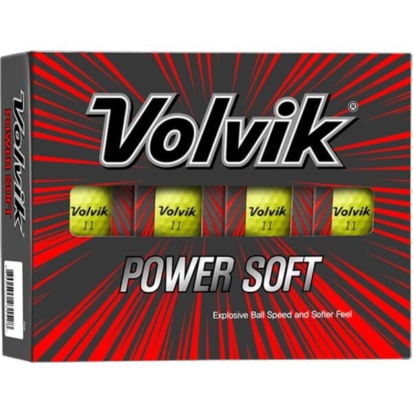 VOLVIK VV POWER SOFT 12 ks Sada golfových míčků, žlutá, velikost UNI