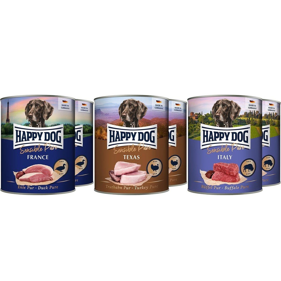 Happy Dog Sensible Pure kombinované balení 6× 800 g