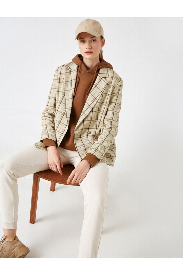 Koton Jacket - Beige - Regular fit