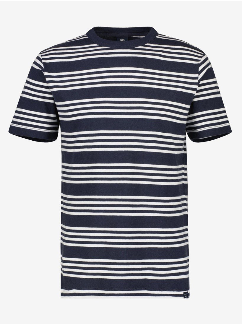 Bílo-modré pánské pruhované tričko LERROS - Pánské