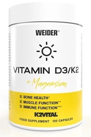 Weider Vitamin D3 / K2 + Magnesium 120 cps, vitamíny D3 a K2 s hořčíkem