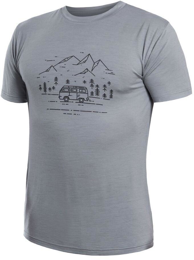 Sensor Merino Active Van Life pánské triko kr.rukáv šedá