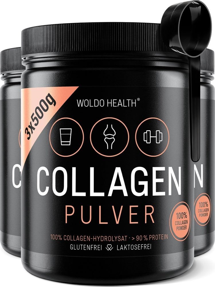 100% Hovězí kolagen - zvýhodněné balení - 3x500g - WoldoHealth®