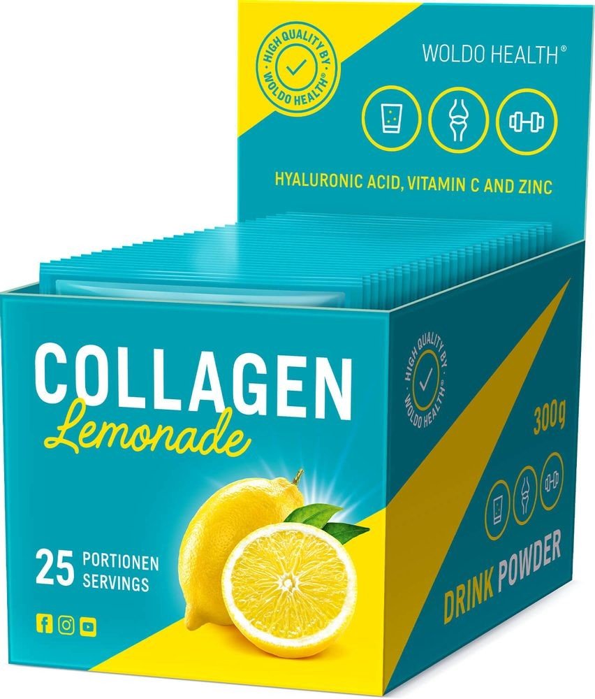 Mořský a hovězí kolagen - 25x12g Citron příchuť - WoldoHealth®
