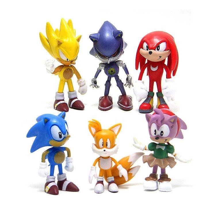 Figurky na dort 6ks ježek Sonic 6cm - Cakesicq