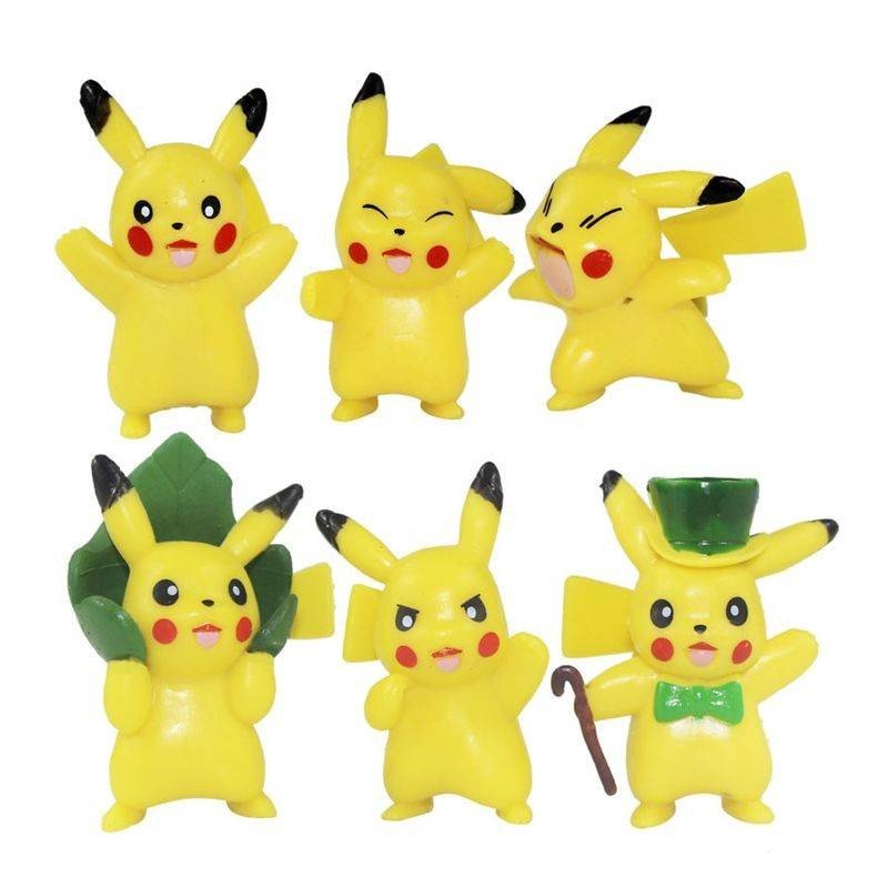 Figurky na dort pokémon 6ks Pikatchu 4cm - Cakesicq