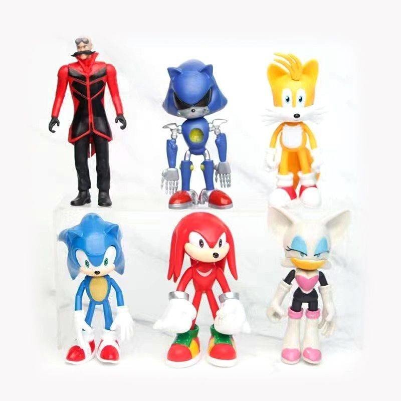 Figurky na dort 6ks ježek Sonic 12cm - Cakesicq