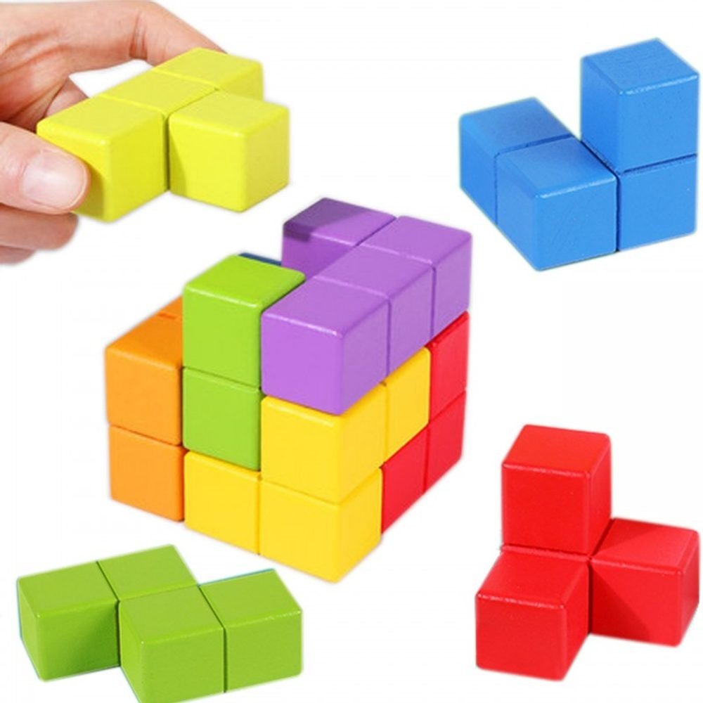 bHome Dřevěné kostky tetris