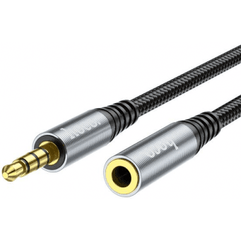 Data, audio kabel HOCO UPA20 prodllužovací Jack 3,5mm, 2m, černá HOCO 458902 6931474762160