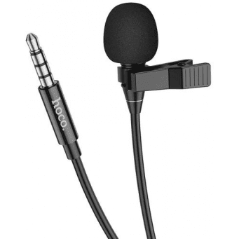 Data, audio kabel s mikrofonem HOCO L14 Jack 3,5mm, 2m, černá HOCO 458597 6931474761132