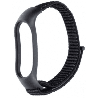 Řemínek náhradní pro Xiaomi Mi Band 5 / 6 / 7, nylonový, černá (05) Ostatní 472555 5903396176289
