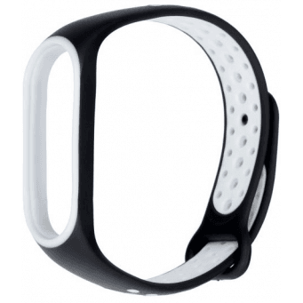 Řemínek náhradní pro Xiaomi Mi Band 5 / 6 / 7, sport silikonový, černá (11) Ostatní 472563 5903396176319