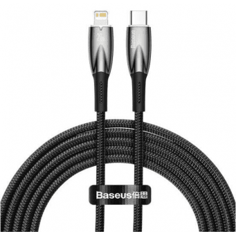 Data kabel Baseus Glimmer Series USB-C/Lightning 20W, 2m, černá BASEUS 476445 6932172617875
