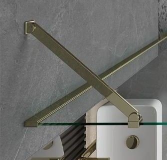 MEXEN NEXT stěnový profil + vzpěra zlatá 895-01-50