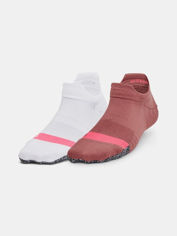 Ponožky Under Armour UA Breathe 2 No Show Tab 2pk-RED