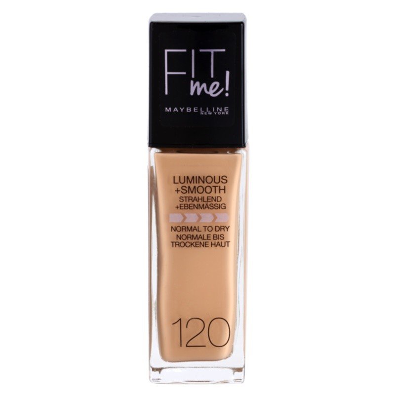 Maybelline Fit Me! tekutý make-up pro rozjasnění a vyhlazení pleti odstín 120 Classic Ivory 30 ml