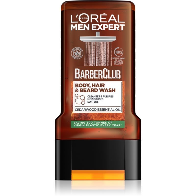 L’Oréal Paris Men Expert Barber Club sprchový gel pro muže na vlasy, vousy a tělo 300 ml
