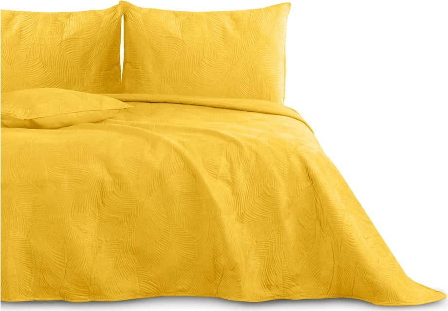 Okrově žlutý přehoz na dvoulůžko 200x220 cm Palsha – AmeliaHome