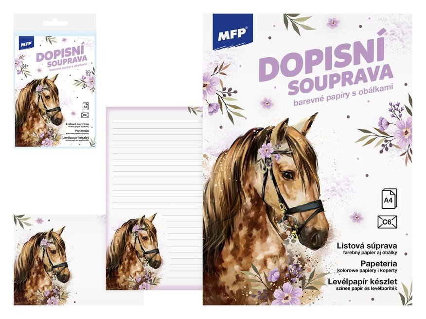MFP 5550334 Dopisní papír barevný LUX 5+10 (Kůň)