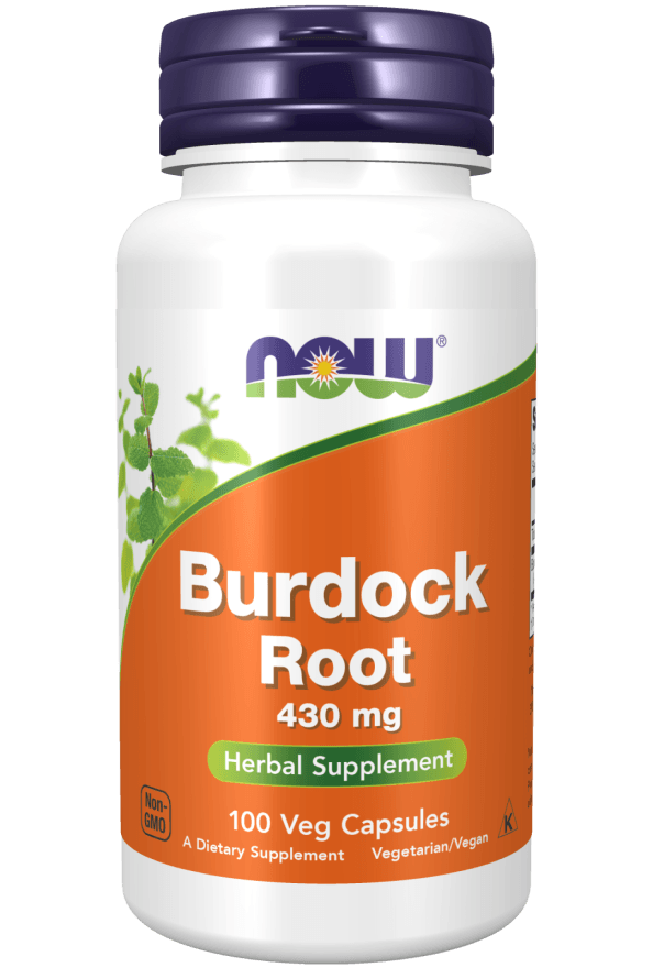 Now® Foods NOW Burdock Root 430 mg, lopuch kořen, 100 rostlinných kapslí