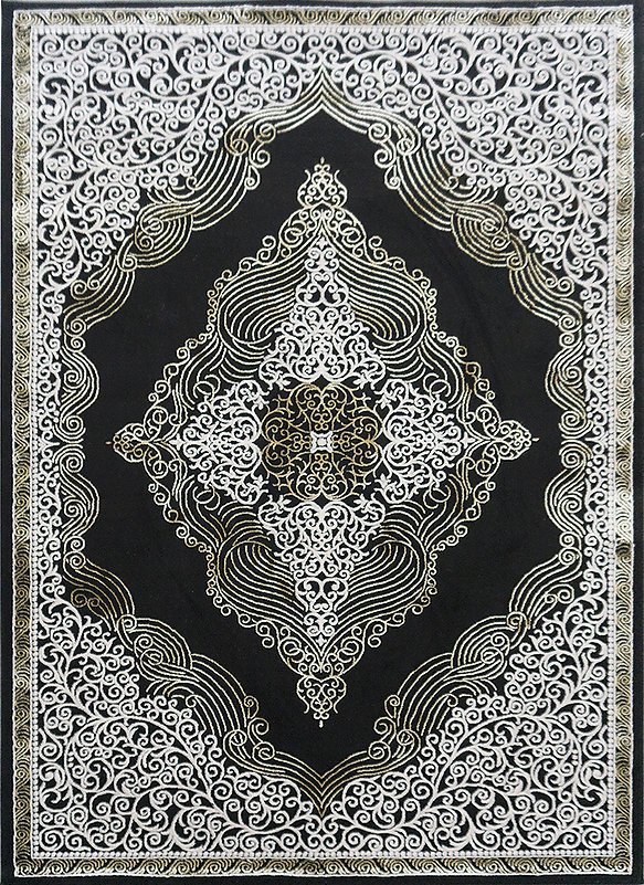 Berfin Dywany Kusový koberec Elite 3935 Black Gold - 80x150 cm Černá