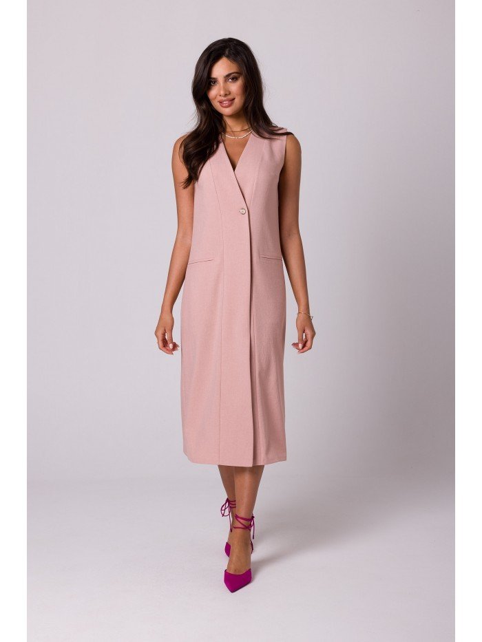 BeWear Dámské midi šaty Annaree B254 růžová L