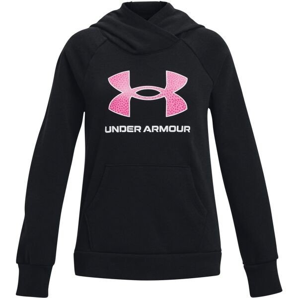Under Armour RIVAL FLEECE BL HOODIE Dívčí mikina, černá, velikost ysm