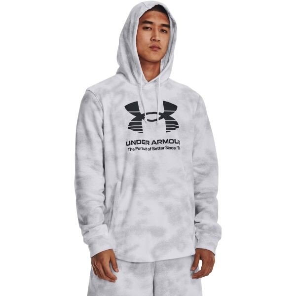 Under Armour UA RIVAL TERRY NOVELTY HD Pánská mikina, bílá, velikost M