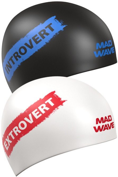 Mad Wave Introvert Reversible Swim Cap Černo/bílá