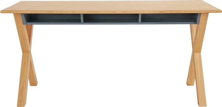 Pracovní stůl s deskou v dubovém dekoru 70x160 cm Luca – Woodman
