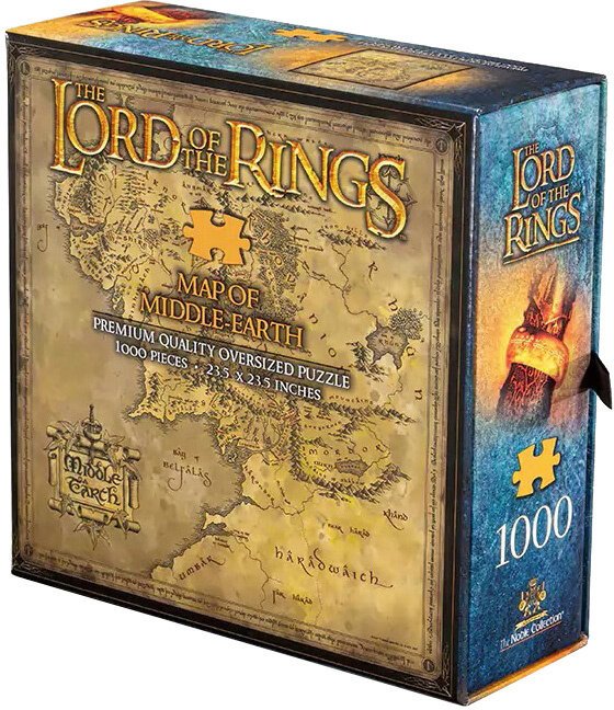 Puzzle Lord of the Rings - Middle Earth Map, 1000 dílků - 0849421009137