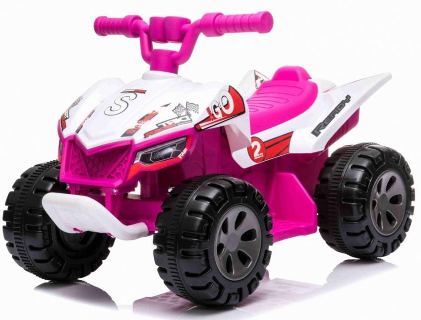 mamido Dětská elektrická čtyřkolka The Fastest růžová