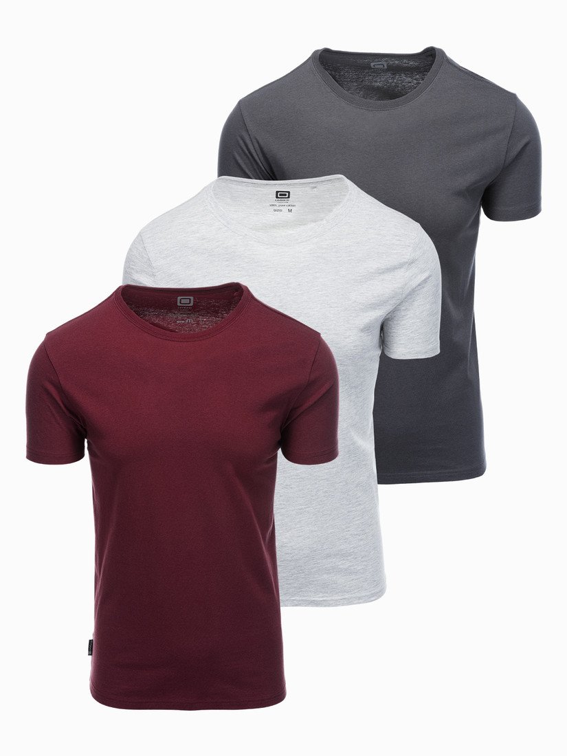 Ombre BASIC 3-pack cotton t-shirt set