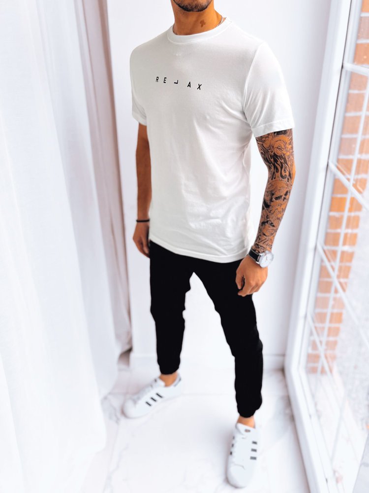 Pánské tričko s ecru potiskem Dstreet