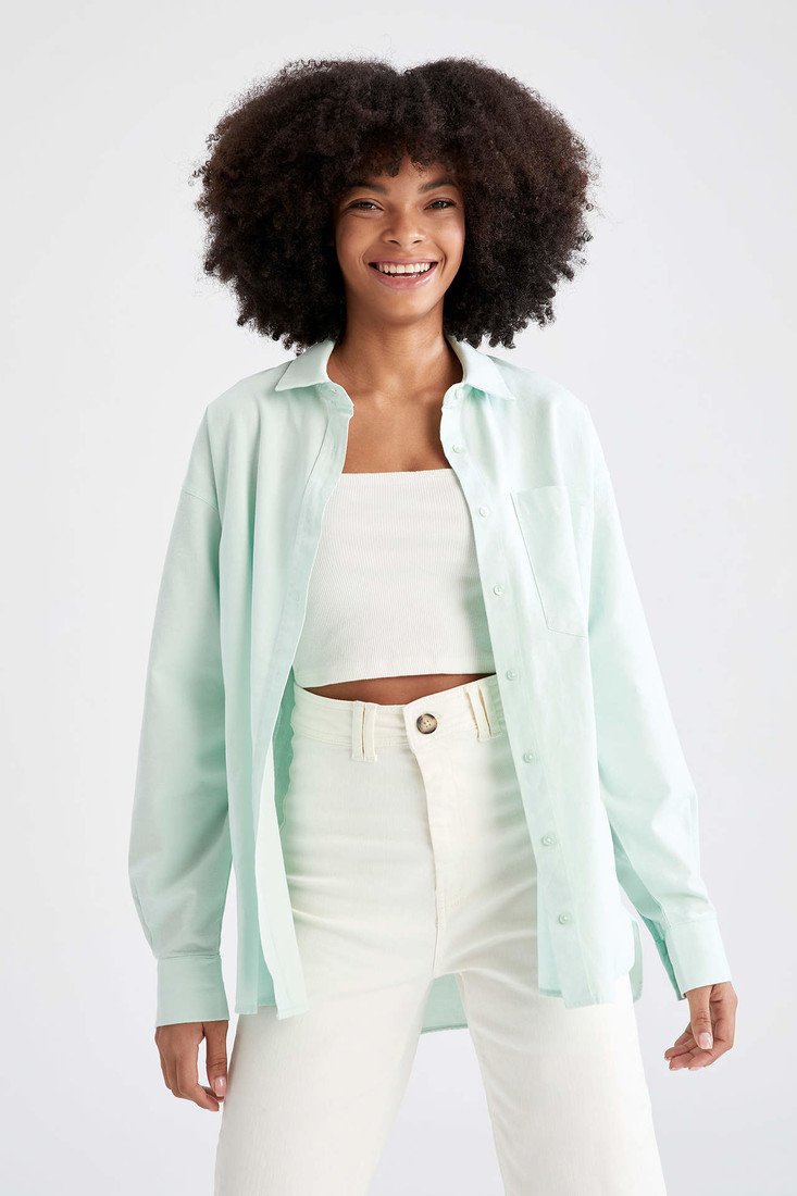 DEFACTO Oversize Fit Long Sleeve Shirt