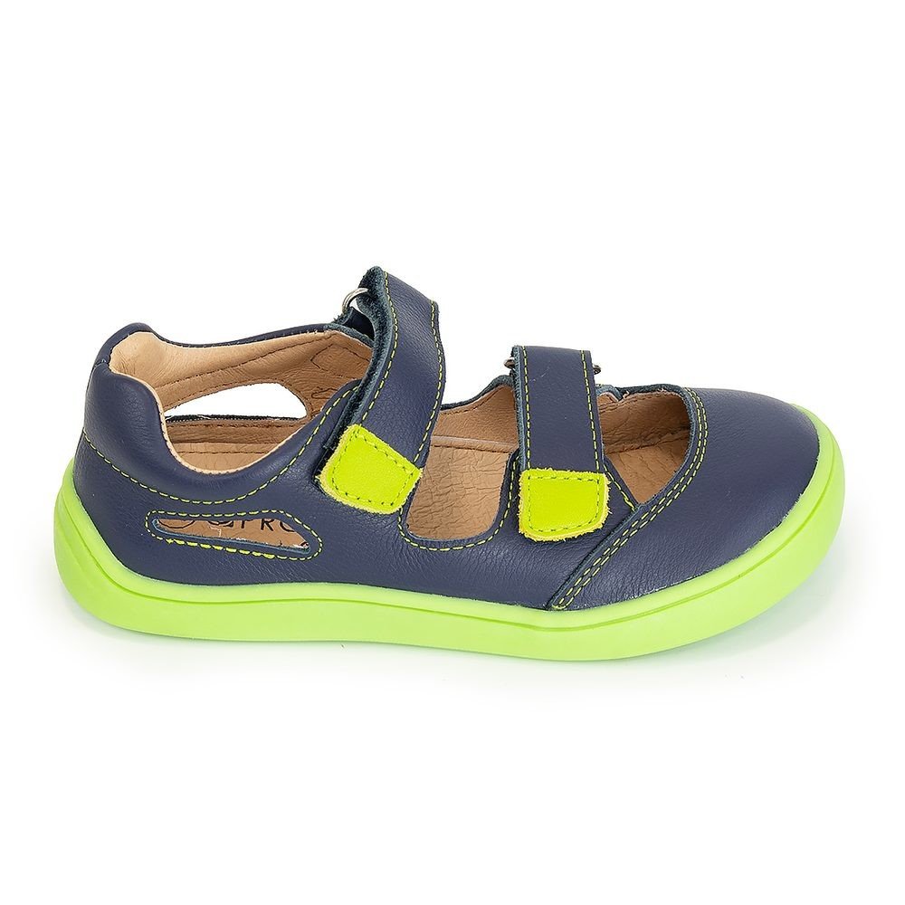 Protetika chlapecké kožené barefoot sandály Tery Navy tmavě modrá 21