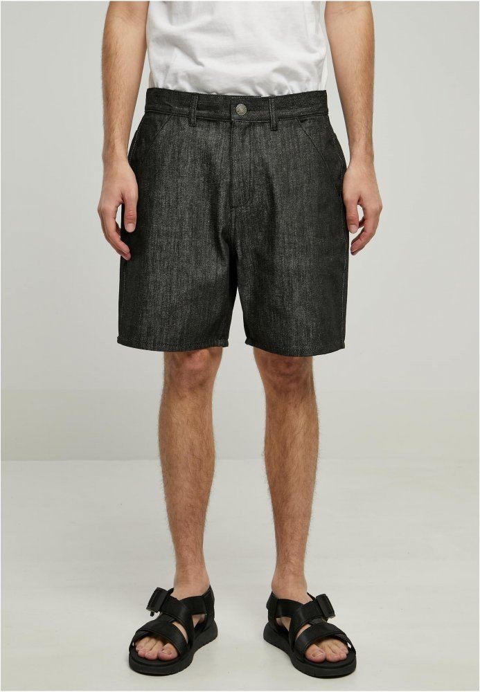 Denim Bermuda Shorts - jet black 28