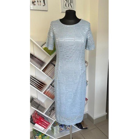 Dámské pouzdrové šaty Francoise, Velikost 44, Barva Světle modrá BEST 253