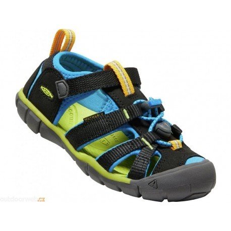 Keen Seacamp II CNX Children black/brilliant blue dětské outdoorové sandály i do vody 25/26 EUR