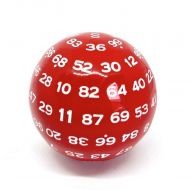 Dice4friends Červená neprůhledná stostěnná kostka (K100)