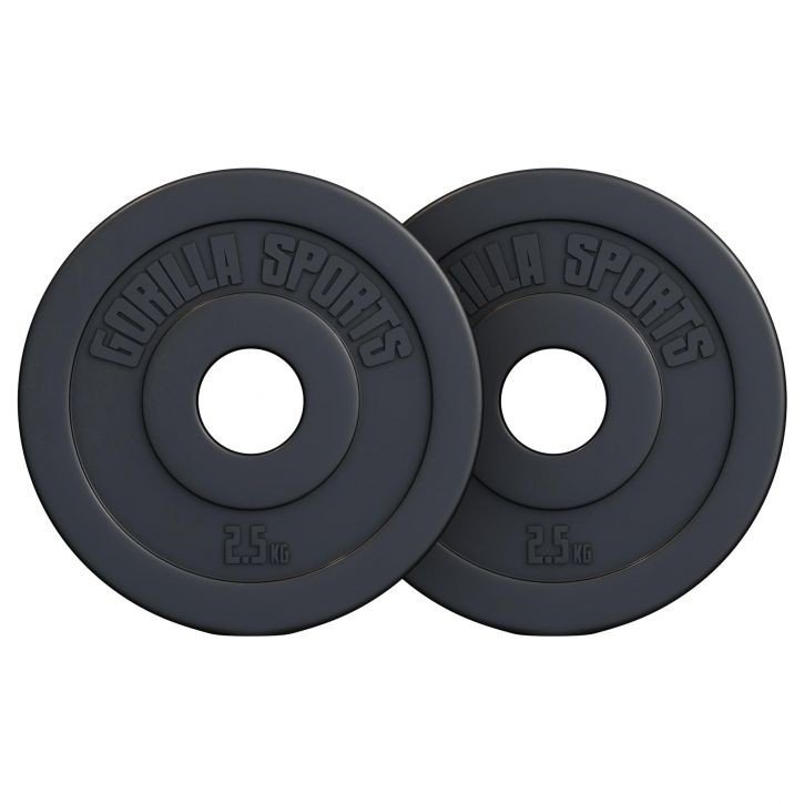 Gorilla Sports Sada zátěžových desek 2 x 2,5 kg