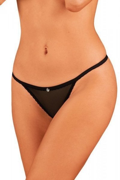 Obsessive Celia Noir Tanga otevřená xl/2xl černá