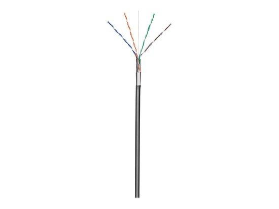 TECHLY 029167 Pro F/UTP Cat5e outdoor network bulk cable 4x2 solid CCA 305m box black