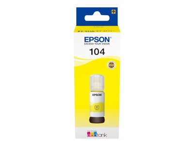 Epson EcoTank 104 - 65 ml - žlutá - originální - inkoustový zásobník - pro EcoTank ET-1810, 2715, 2721, 2810, 2811, 2812, 2814, 2815, 2820, 2821, 2825, 2826, 4800, C13T00P440